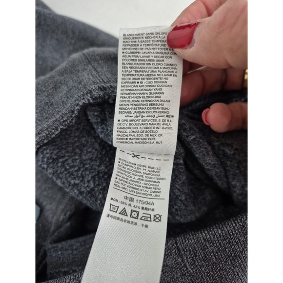 Old‎ Navy Joggers Mens Large Gray Tapered Fleece Drawstring Elastic Waist Pants - Picture 6 of 9